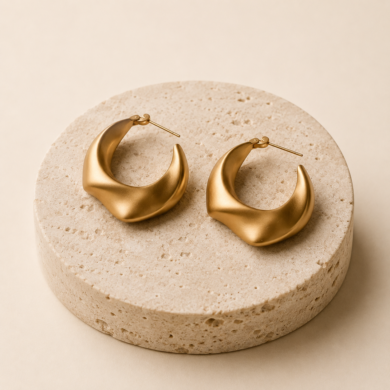 Sculpted Gold-Tone Earrings